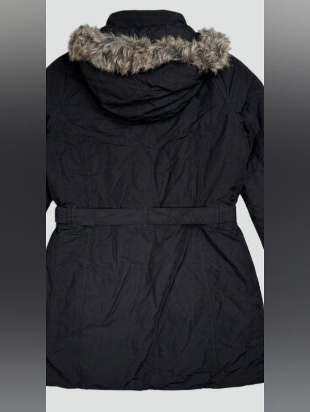 Large The North Face Women's Hyvent Faux Fur Hooded Belted Parka Jacket. - Picture 4 of 5
